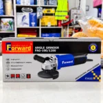 Forward Professional FAG-100/1200 1200W 100mm electric angle grinder with auxiliary handle, power cable, spanner wrench and product box.toolstationpakistan, toolstation.com
