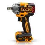 INGCO 20V cordless brushless impact wrench kit with two batteries, charger, impact sockets, LED work light and accessories on a white background. toolstationpakistan, toolstation.com