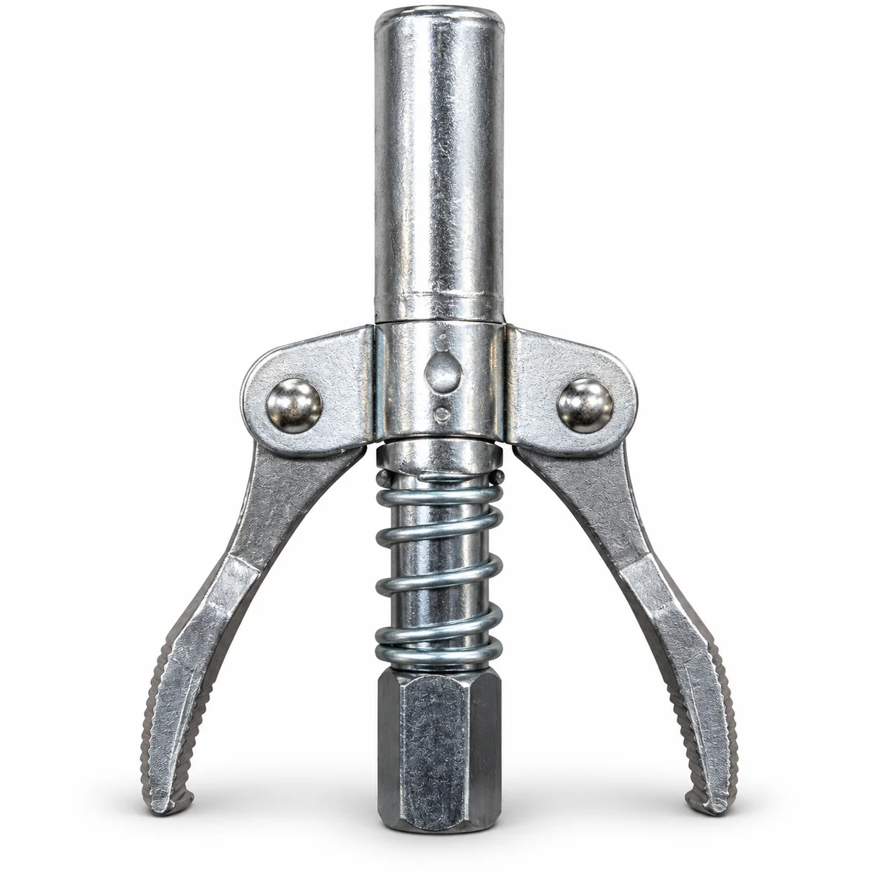 Double Handle Spring-Loaded Grease Gun Couplertoolstationpakistan, toolstation.com Double handle spring-loaded grease gun coupler with serrated jawstoolstationpakistan, toolstation.com
