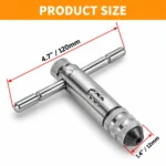 Professional T-handle ratchet tap wrench with adjustable chuck and knurled griptoolstationpakistan, toolstation.com