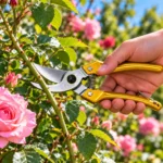 Professional gold garden pruning shears cutting a rose branchtoolstationpakistan, toolstation,com