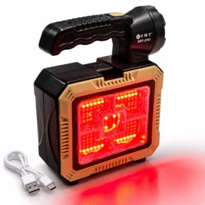 SMT-2751 solar portable LED work lamp with carrying handle and dual light source toolstationpakistan, toolstation.com